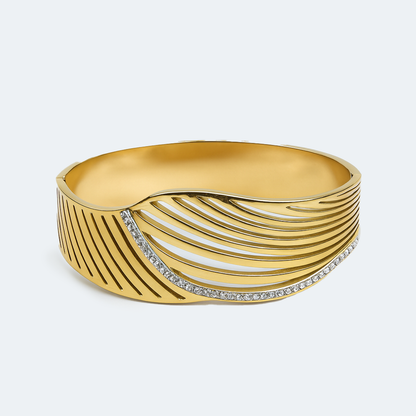 Aanura Golden Wave Cut-Out Bracelet