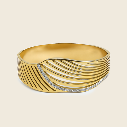 Aanura Golden Wave Cut-Out Bracelet