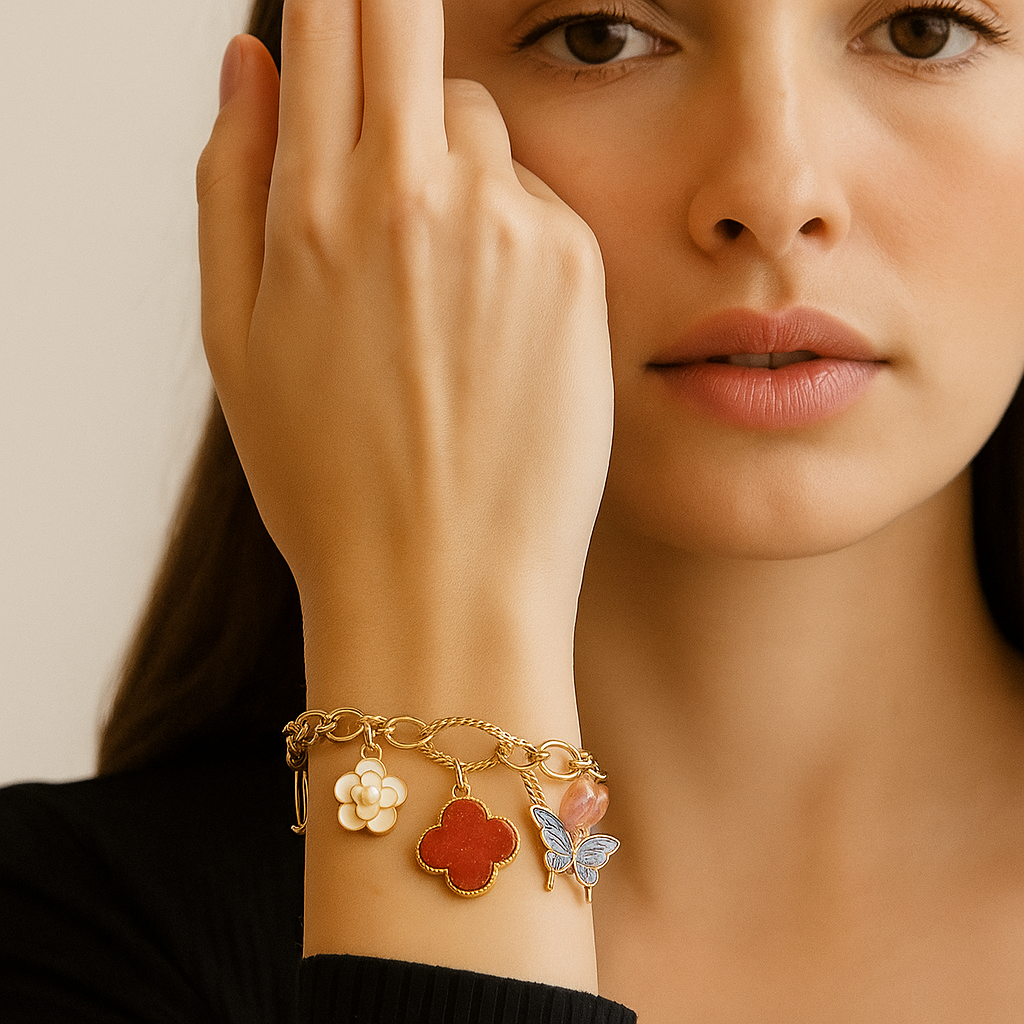 Aanura Multicolor Charm Butterfly Bracelet