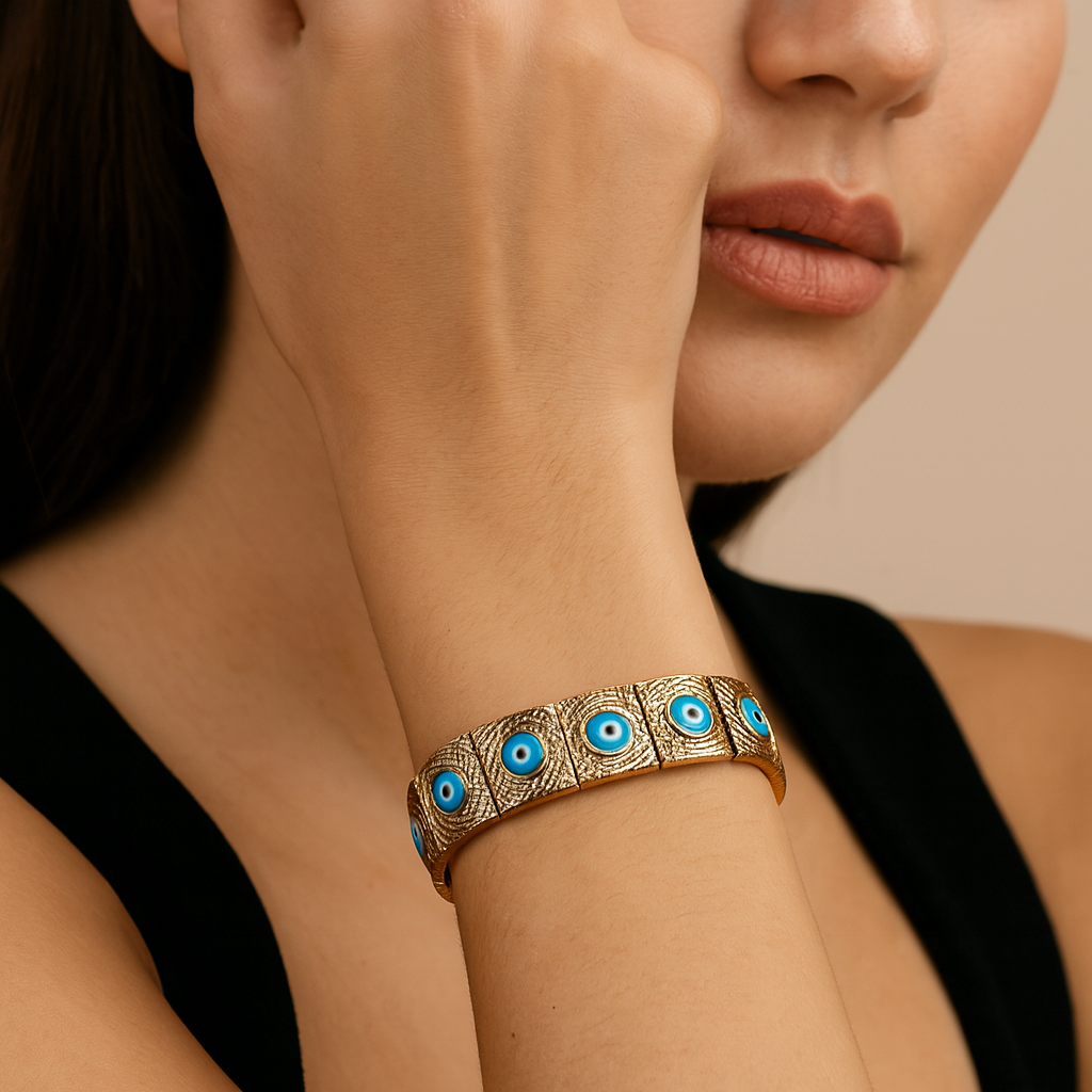 Aanura Evil Eye Protection Gold Bracelet