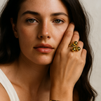 18K Gold Plated Sphere Anti-Tarnish Waterproof Ring