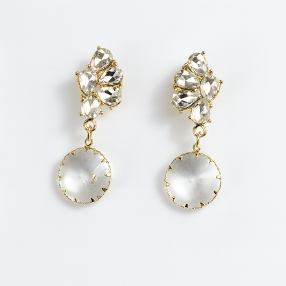 Aanura Crystal Drop Statement Earrings