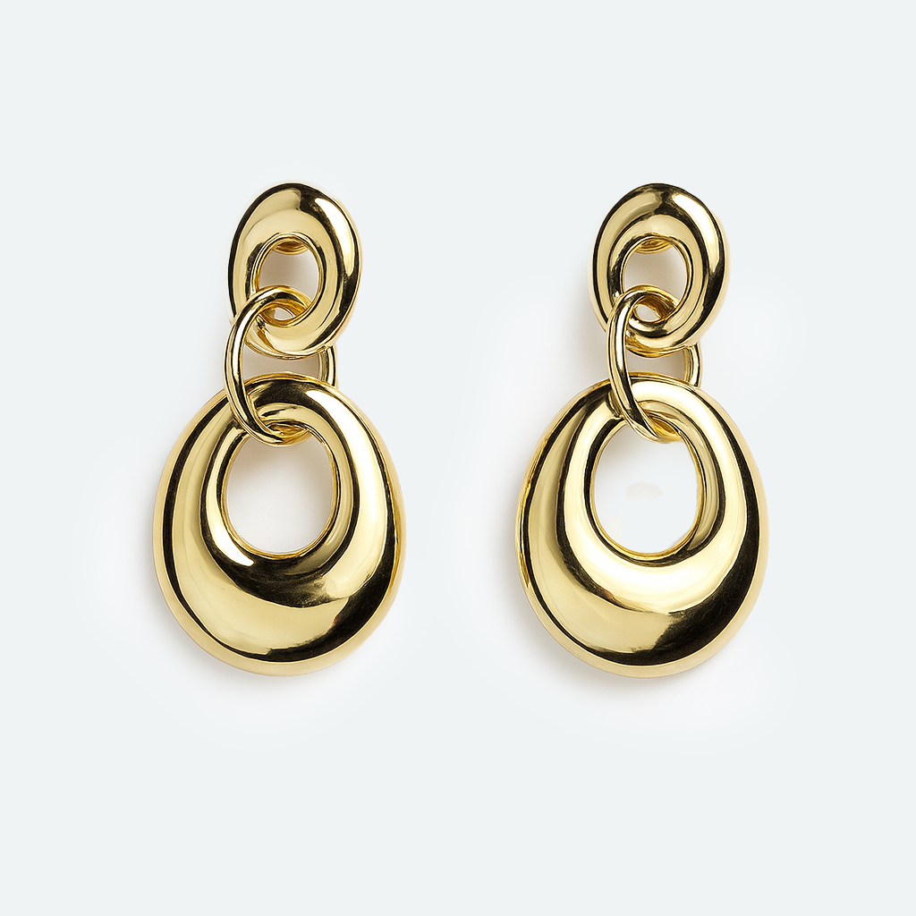 Aanura Bold Abstract Gold Earrings