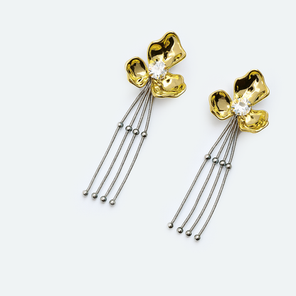 Aanura Floral Cascade Drop Earrings