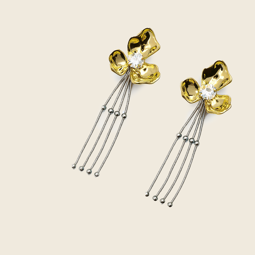 Aanura Floral Cascade Drop Earrings