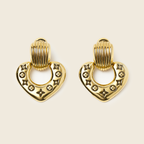 18K Gold Plated Heart Hoop Anti-Tarnish Waterproof Earrings