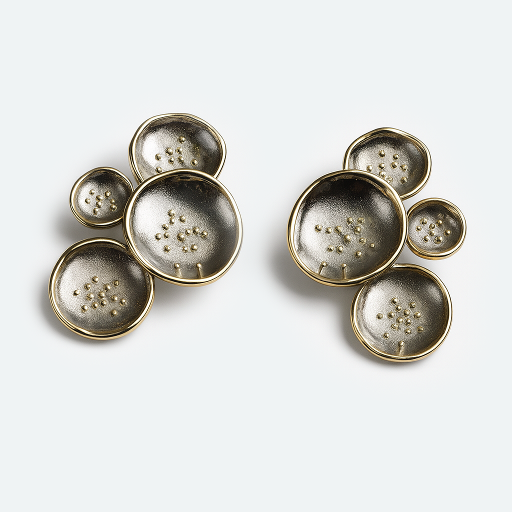 Aanura Abstract Dome Cluster Earrings