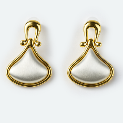 Aanura White Petal Drop Earrings