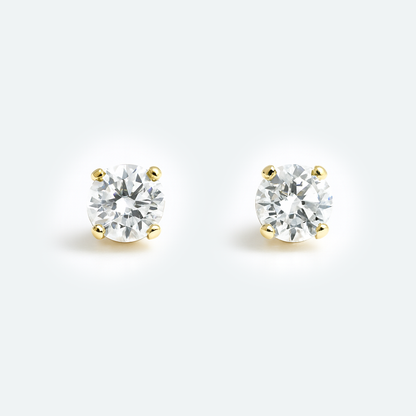 Aanura Classic Solitaire Crystal Stud Earrings
