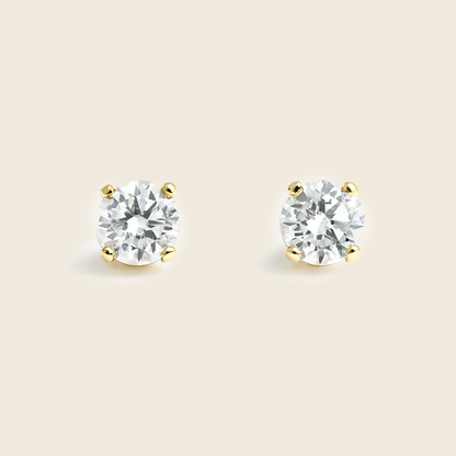 Aanura Classic Solitaire Crystal Stud Earrings