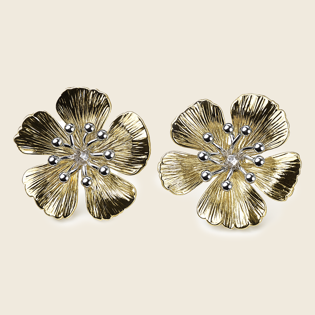 Aanura Gold Blossom Stainless Steel Earrings
