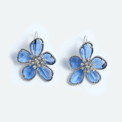 Aanura Turquoise Blossom Crystal Earring