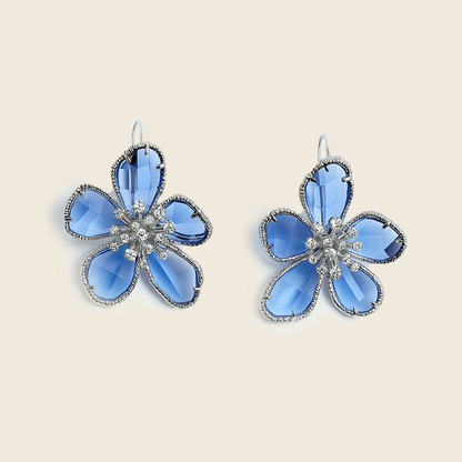Aanura Turquoise Blossom Crystal Earring