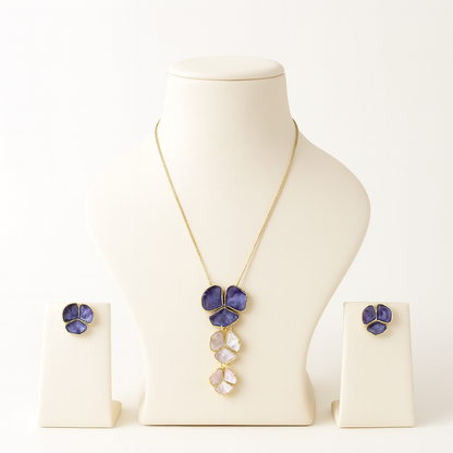 Aanura Cascading Floral Necklace & Earrings Set