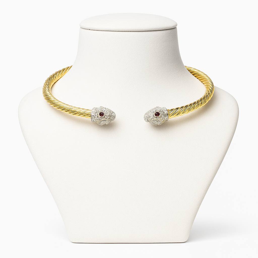 Aanura Twisted Cable Choker – Stainless Steel Jewelry