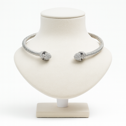 Aanura Gold Twisted Cable Choker – Stainless Steel Jewelry