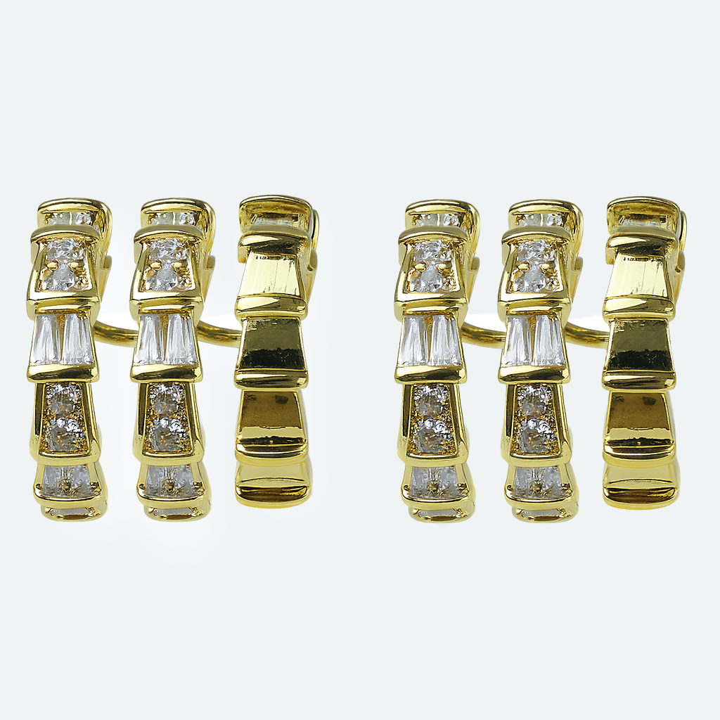 Aanura Luxe Geo Spark Hoop Earrings