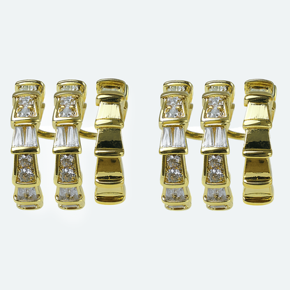 Aanura Luxe Geo Spark Hoop Earrings