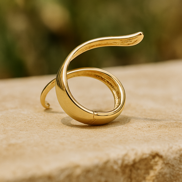 Aanura Gold Spiral Statement Bracelet