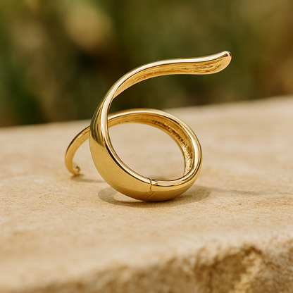 Aanura Gold Spiral Statement Bracelet