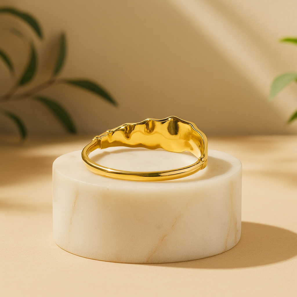 Aanura Gold Textured Minimalist Bracelet
