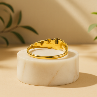 Aanura Gold Textured Minimalist Bracelet