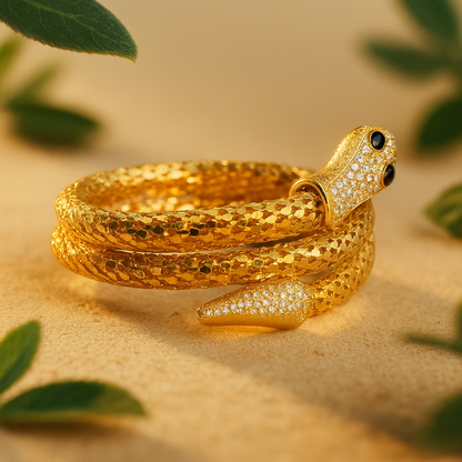 Aanura Serpent Gold Wrap Bracelet