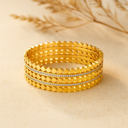 Aanura Gold Crystal Dot Bracelet