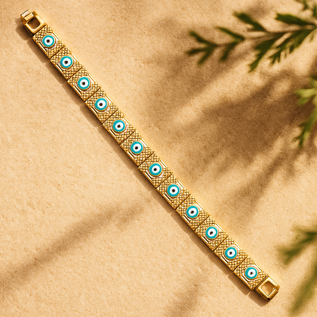 Aanura Evil Eye Protection Gold Bracelet