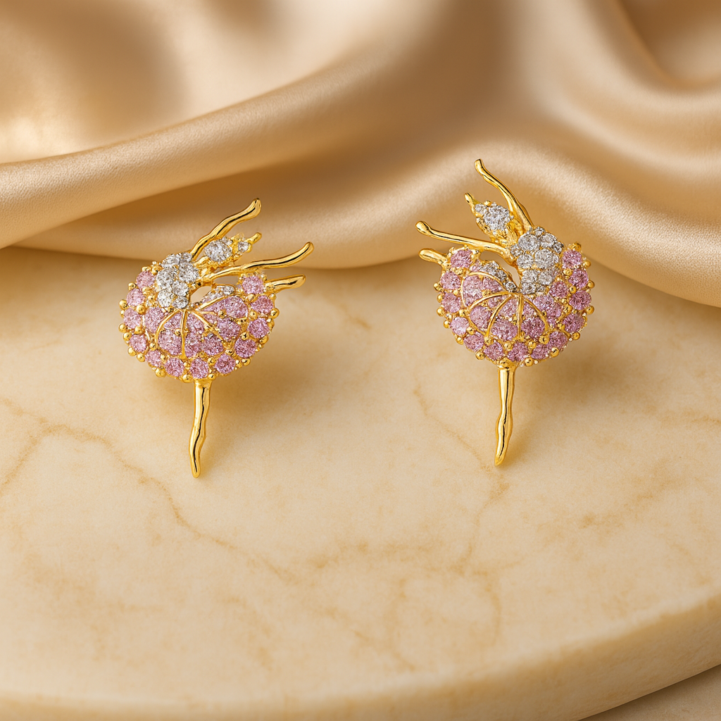 Aanura Blue Ballerina Stone Earrings