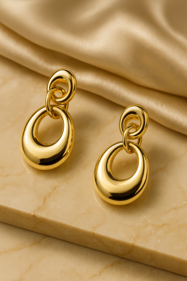 Aanura Bold Abstract Gold Earrings