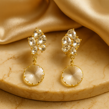 Aanura Crystal Drop Statement Earrings
