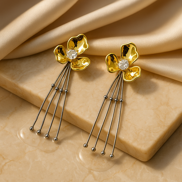 Aanura Floral Cascade Drop Earrings
