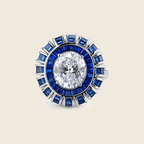 Rhodium Plated Emerald Band Anti-Tarnish Waterproof Ring
