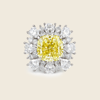 Rhodium Plated Red Cushion Anti-Tarnish Waterproof Ring