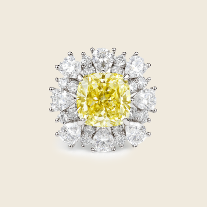 Aanura Cushion Gem Halo Cocktail Ring