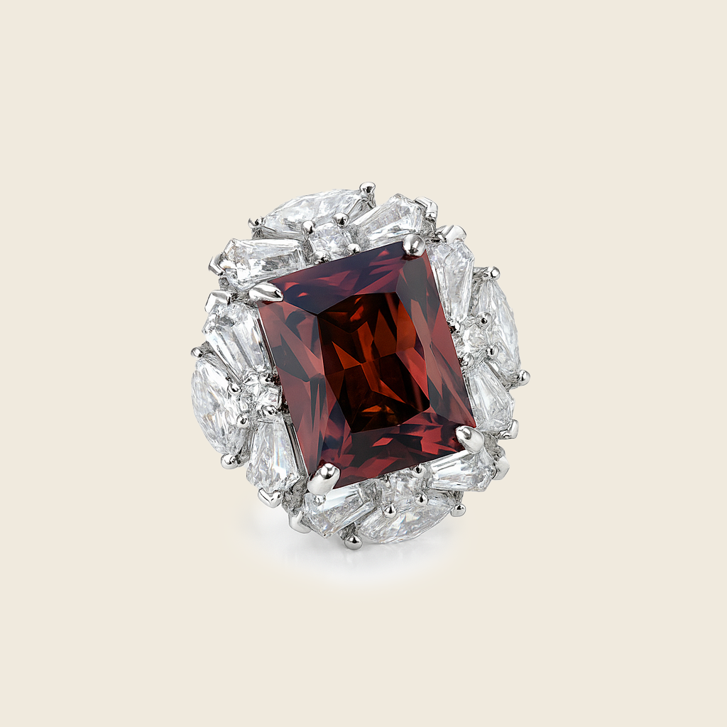 Aanura Gem Halo Cocktail Ring