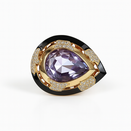 Aanura Gold-Tone Oversized Statement Cocktail Ring