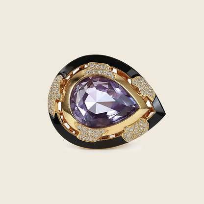 Aanura Gold-Tone Oversized Statement Cocktail Ring