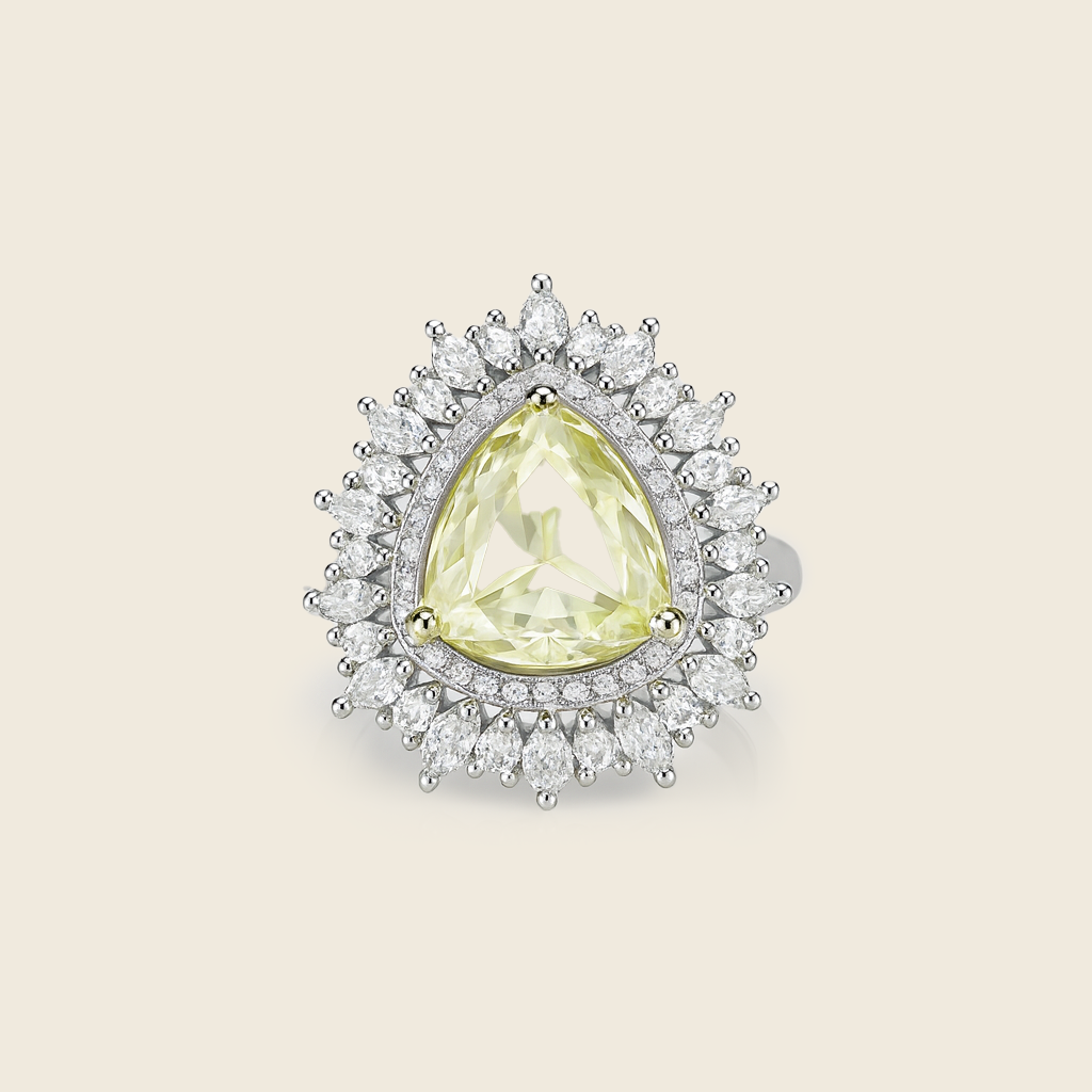 Aanura Silver Red Oval Gem Halo Cocktail Ring