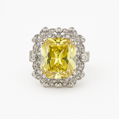 Aanura Silver Cushion-Cut Cocktail Ring