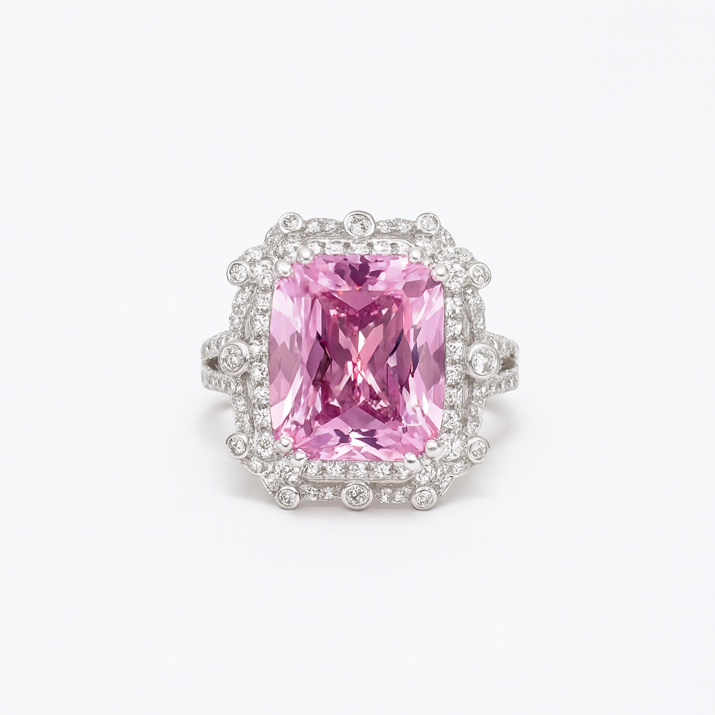 Aanura Silver Cushion-Cut Cocktail Ring