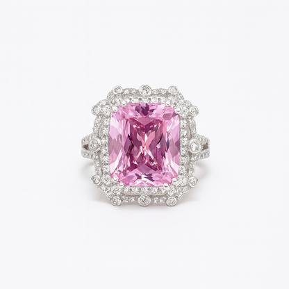 Aanura Silver Cushion-Cut Cocktail Ring