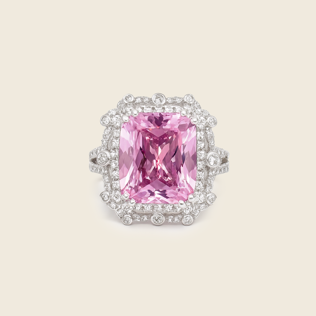 Aanura Silver Yellow Cushion-Cut Cocktail Ring