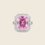 Aanura Silver Yellow Cushion-Cut Cocktail Ring
