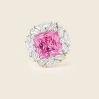 Rhodium Plated Yellow Halo Anti-Tarnish Waterproof Ring