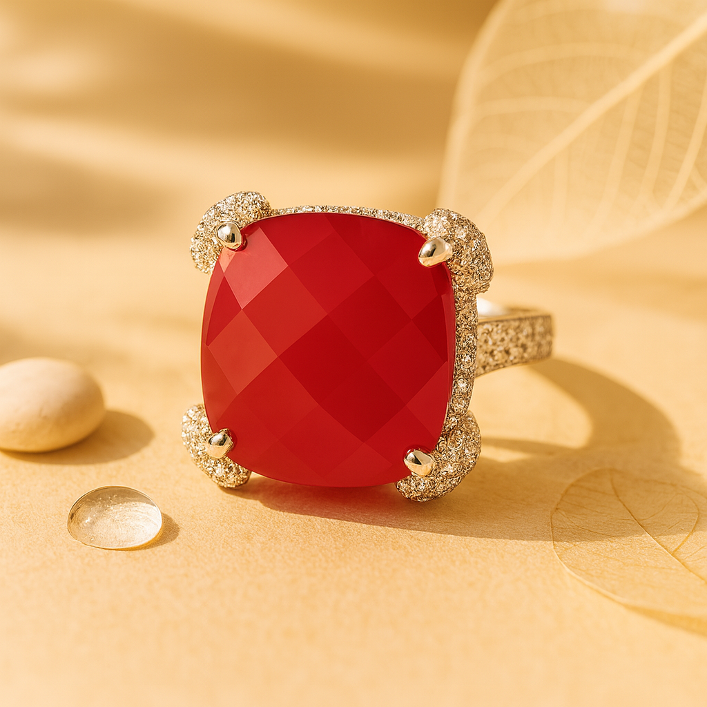 Aanura Gem Pavé Crystal Cocktail Ring