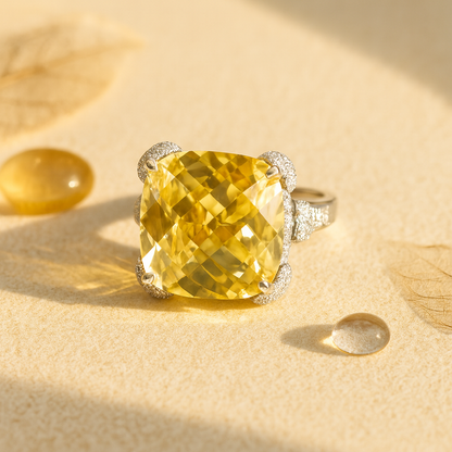 Aanura Gem Pavé Crystal Cocktail Ring