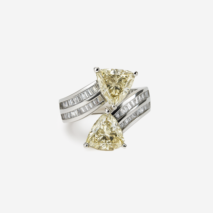Aanura Silver Radiant-Cut Gemstone Statement Ring