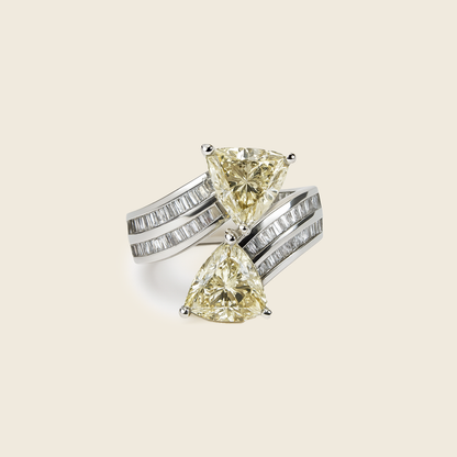 Aanura Silver Radiant-Cut Gemstone Statement Ring